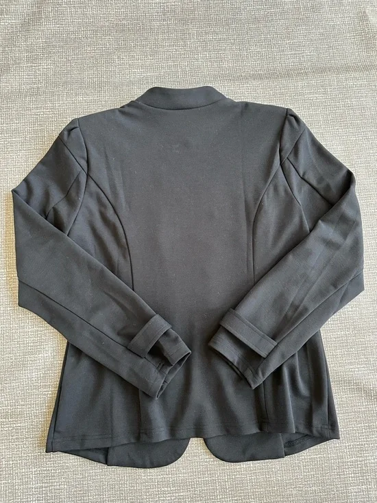 ModCloth Black Military Button Jacket Large Gold Tone Stand Collar Blazer - Picture 3 of 12